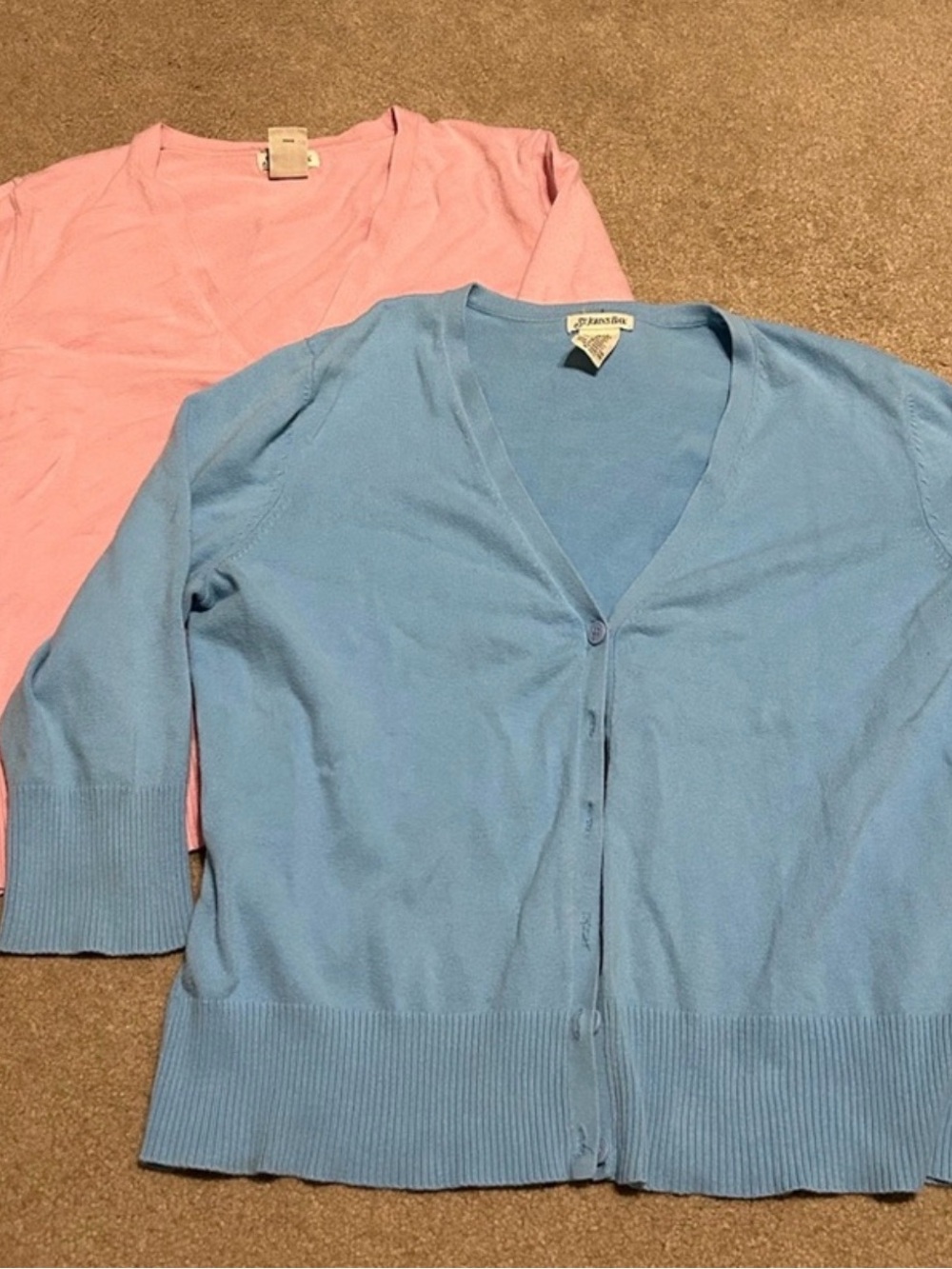 St. John’s Bay Pink and Light Blue Women's Sweaters/Cardigan Set